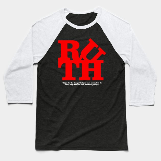 RBG Fight Baseball T-Shirt by NYCMikeWP